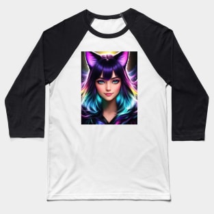 Beautiful Charming Teen Anime Girl Baseball T-Shirt